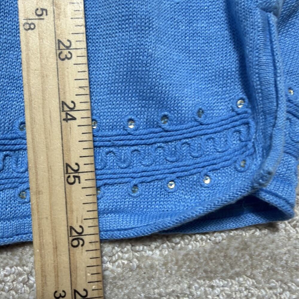 TOMMY BAHAMA 100% Linen Tie Neckline Sleeveless Embellished Top Size Large - Picture 9 of 10